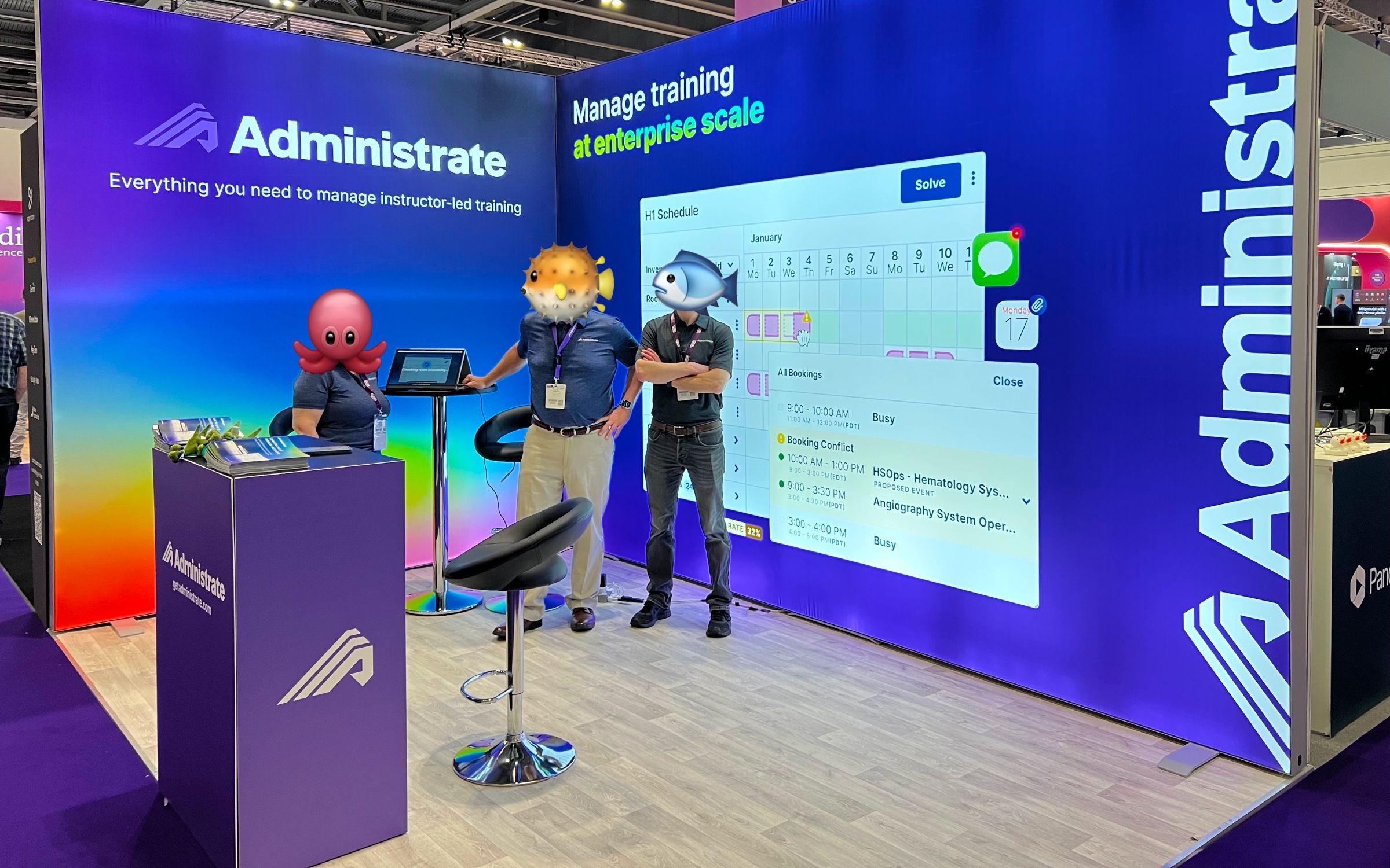 Photo of the sales team at an event.