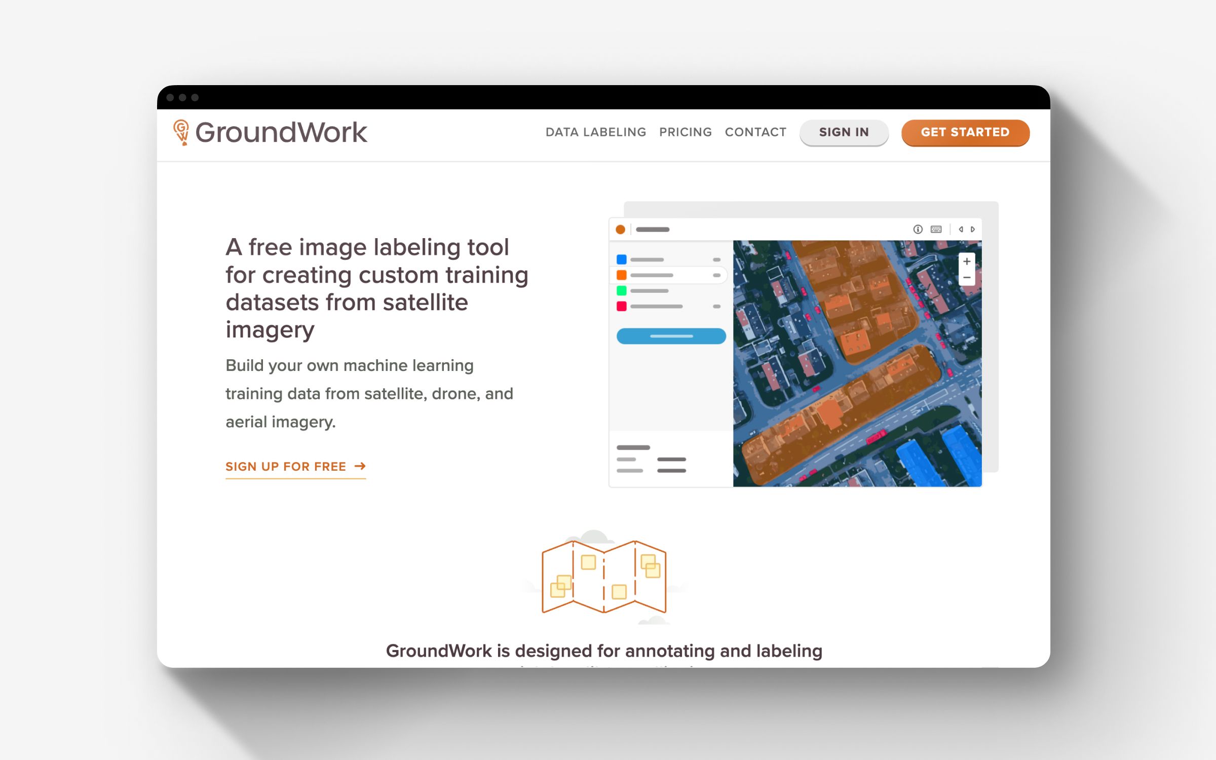 Desktop view of GroundWork webpage.