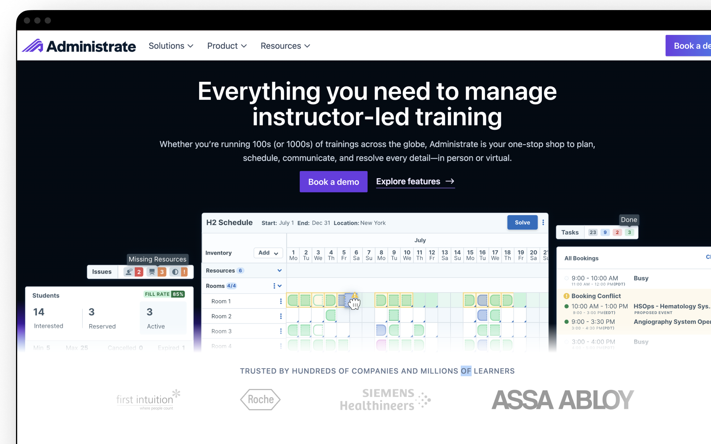 Administrate marketing website on desktop and mobile.