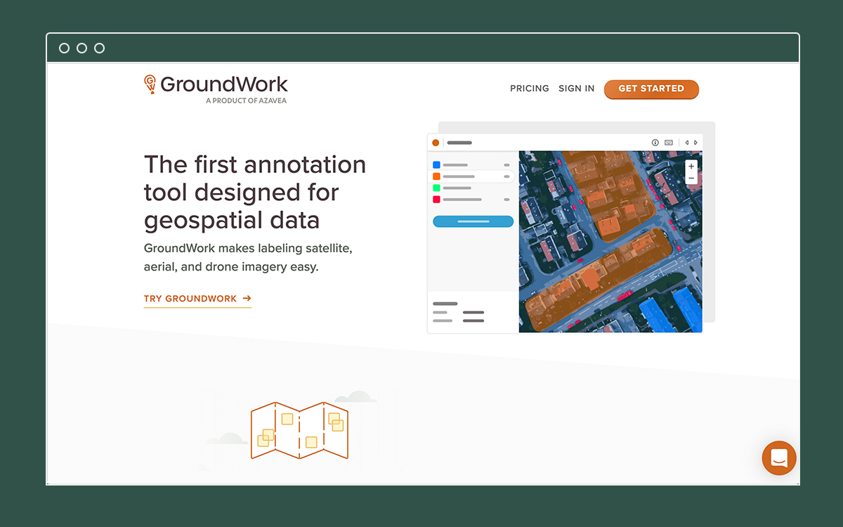 Desktop view of GroundWork webpage.