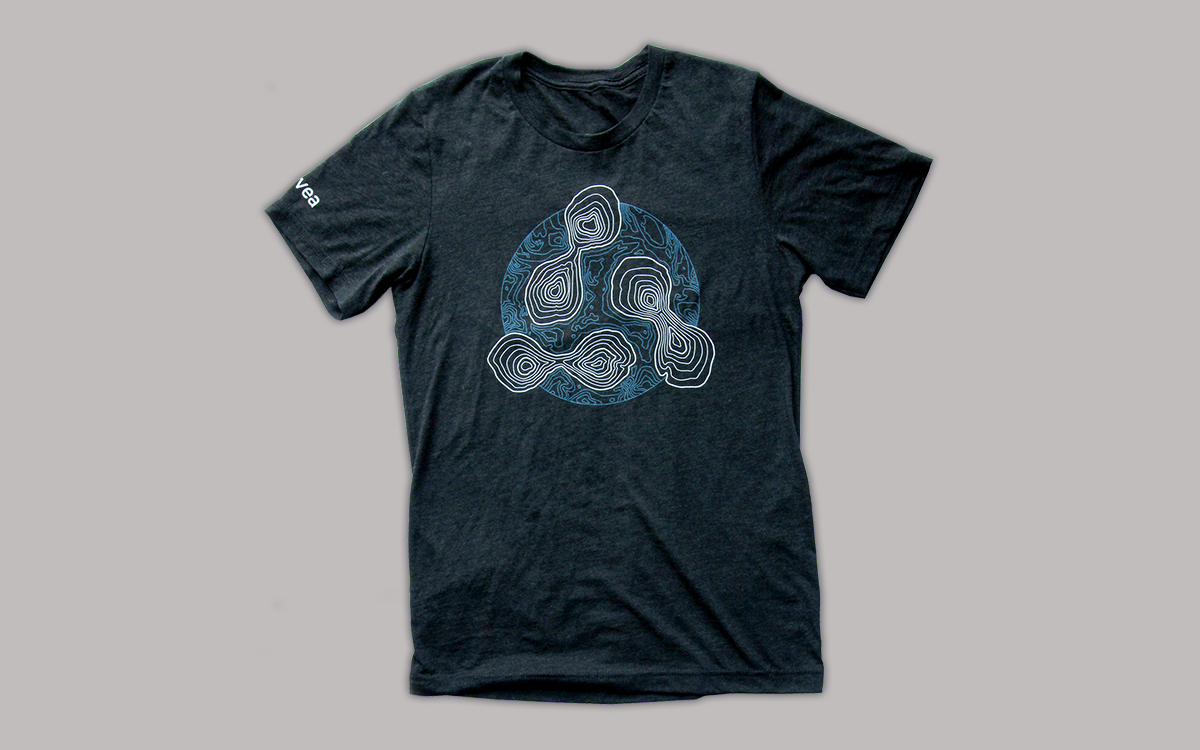 Custom t-shirt design for Azavea.