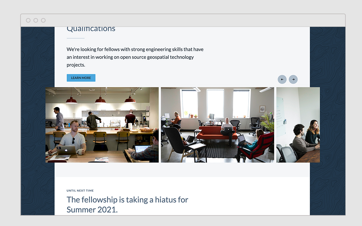 Screenshot of the new renamed Azavea Careers website in mobile view.